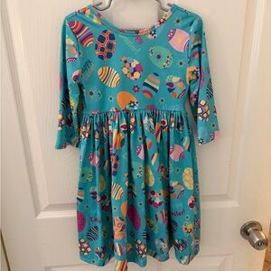 Mila & Rose 3/4 sleeve twirl dress with Easter Egg Design